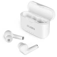 Наушники TWS SVEN E-701BT белый, внутриканальные, Bluetooth, сенсорное управление, до 3 ч