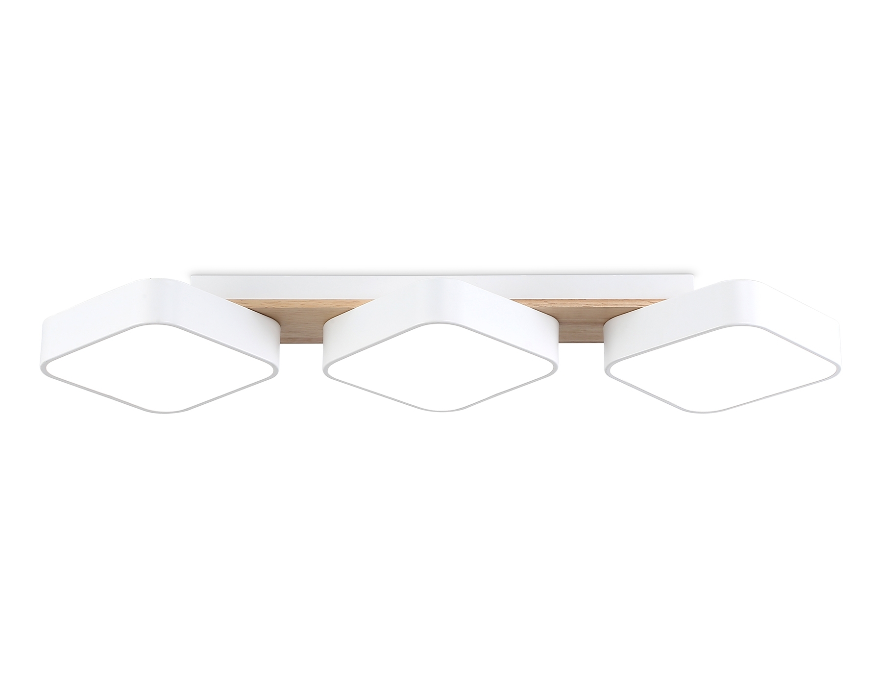 Светильник Ambrella light FL4877/3 WH/WD белый/дерево 54W 3000-6000K 680*200*70 (без ПДУ)