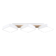 Светильник Ambrella light FL4877/3 WH/WD белый/дерево 54W 3000-6000K 680*200*70 (без ПДУ)