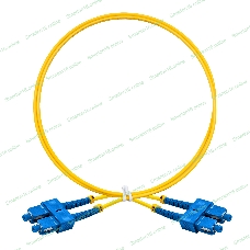 Патч-корд волоконно-оптический ExeGate FC-D-9-SC-SC-1M-LSZH (Шнур ВО SM 9/125 (OS2/G.652.D), SC/UPC-SC/UPC, Duplex, LSZH, 1м)