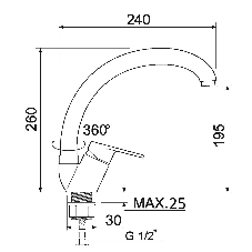 SL132-011F Смеситель для кухни, ø35