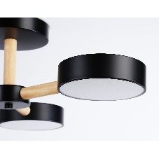 Светильник Ambrella light FL4823/3 BK черный 3000K-6400K 40W D580*160 (ПДУ ИК)