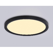 Светильник светодиодный ультратонкий Ambrella light FZ1906 BK черный IP54 26W 3000K-6500K CCT-переключатель D370*25 (Без ПДУ)