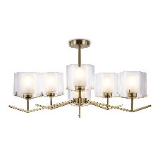 Люстра Ambrella light LH57008/6 BS/FR латунь/белый матовый E14/6 max 40W D850*420