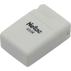 Флешка USB Netac U116 (NT03U116N-016G-20WH), 16Gb, USB 2.0, R/W 70/30, белый