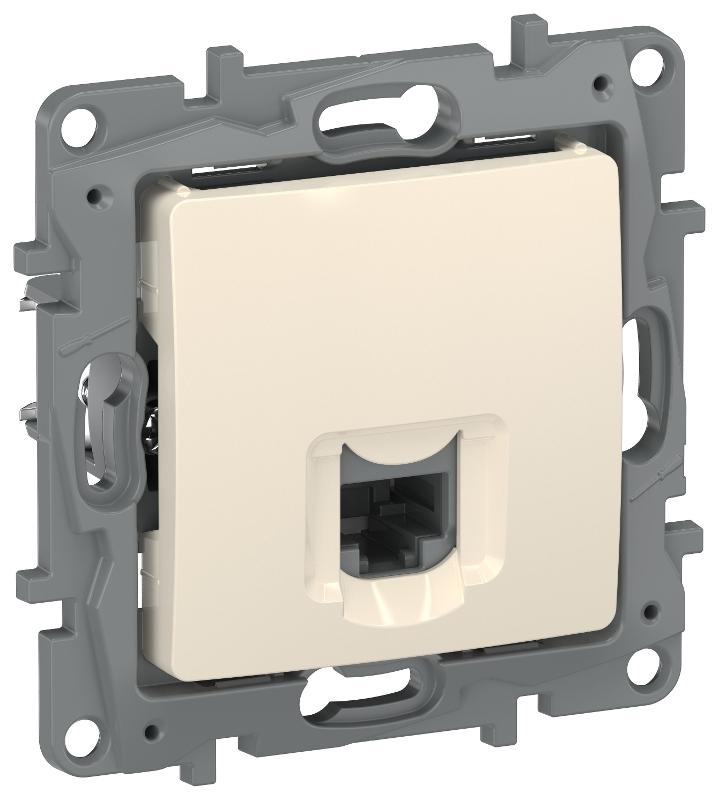 Etika Слоновая кость Розетка компьютерная RJ45 кат.5Е UTP  | 6723411 | IEK