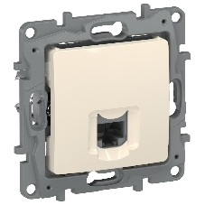 Etika Слоновая кость Розетка компьютерная RJ45 кат.5Е UTP  | 6723411 | IEK