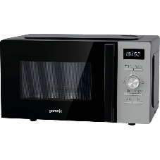 Микроволновая печь Gorenje MO20A4XH нержавеющая сталь/черный, 20 л, 800 Вт, переключатели - кнопки/поворотный механизм