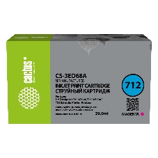 Картридж струйный Cactus CS-3ED68A 712 пурпурный (29 мл) для HP DJ T230/630 Картридж струйный Cactus CS-3ED68A 712 пурпурный (29 мл) для HP DJ T230/630