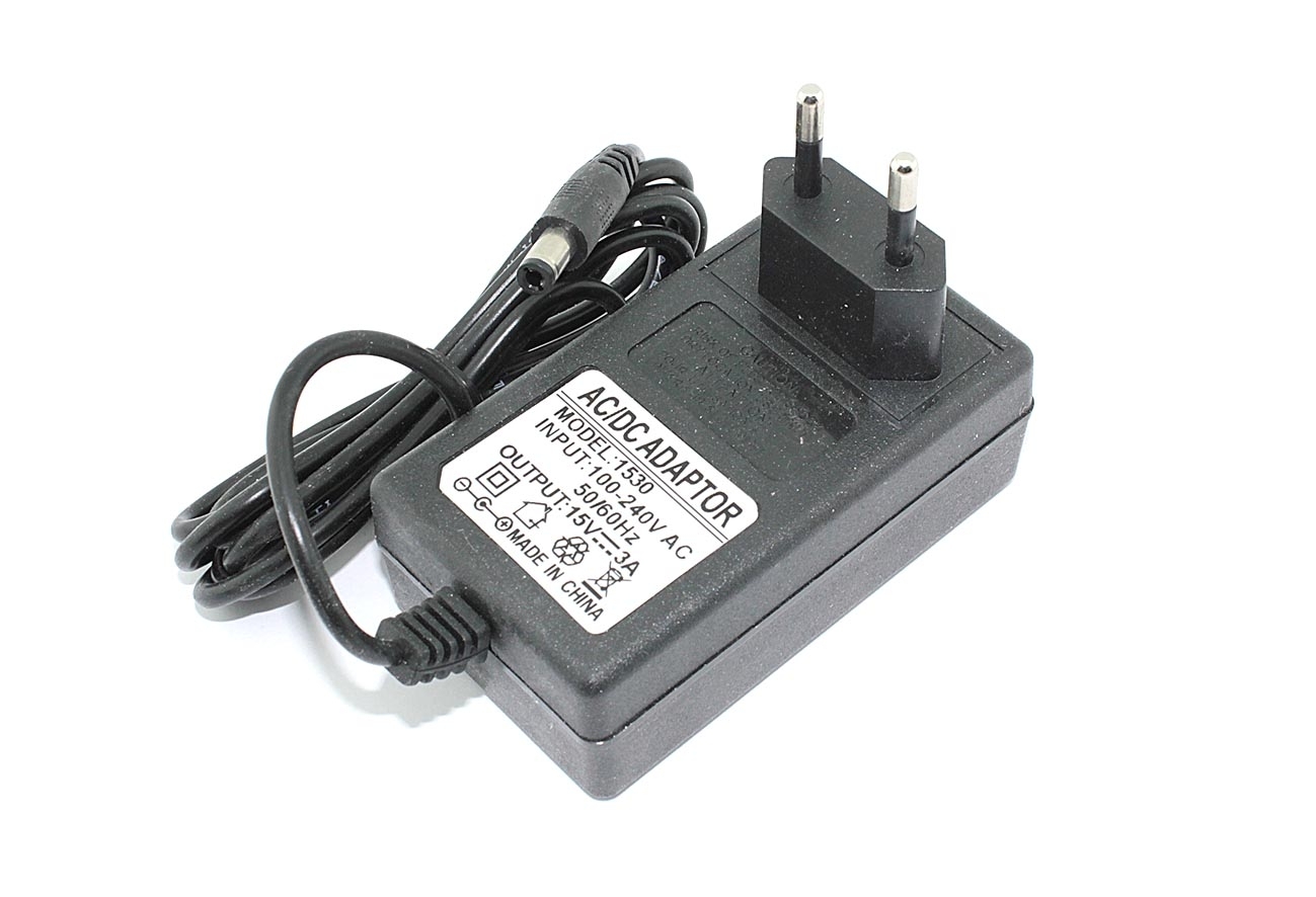 Блок питания (сетевой адаптер) 15V 3A 5.5x2.5