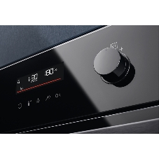 Электрический духовой шкаф Electrolux с конвекцией, приготовление на пару,объем 72 л, утапливаемые переключатели, 10 режимов, автопрограммы, очистка пиролитическая, 3 стекла в дверце, направляющие проволочные + телескопические (1 уровень), термощуп