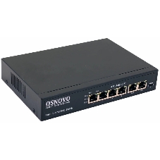 Коммутатор Osnovo SW-20600(80W) PoE коммутатор 6 портов, 4 PoE порта 10/100 Base-T, 2*10/100 Base-T Uplink, до 30W на порт, суммарно до 80W