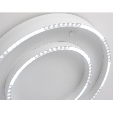 Потолочный светодиодный светильник Ambrella light FL5821 WH белый 55W 3000K/4200K/6400K D600*75 (без ПДУ)