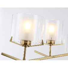 Люстра Ambrella light LH57008/6 BS/FR латунь/белый матовый E14/6 max 40W D850*420