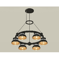Светильник Ambrella light XR92051002/6 SBK/PYG/CL черный песок/золото желтое полированное/прозрачный GX53 (A9205,C9232,N8145)