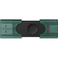 Флешка USB Kingston DataTraveler Duo (DTDEG2/256Gb), 256Gb, USB3.2/Type-C, R/W 150/60, зеленая