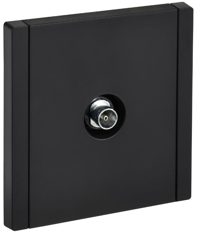 Розетка телевизионная оконечная FORTE&PIANO FP128 черный IEK FP-A10-O-K02