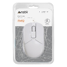 Мышь проводная A4Tech Fstyler FM12 белый, 1200 dpi, USB, кнопки - 3