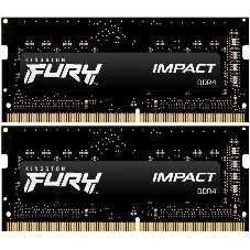Оперативная память Kingston Fury Impact, DDR4, 16GB (2x8GB), 3200MHz, CL20, SO-DIMM