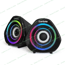 Акустическая система 2.0 ExeGate EX289680RUS Accord 210 (питание USB, 2х3Вт (6Вт RMS), 60-20000Гц, черный, RGb подсветка)