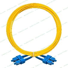 Патч-корд волоконно-оптический ExeGate FC-D-9-SC-SC-3M-LSZH (Шнур ВО SM 9/125 (OS2/G.652.D), SC/UPC-SC/UPC, Duplex, LSZH, 3м)