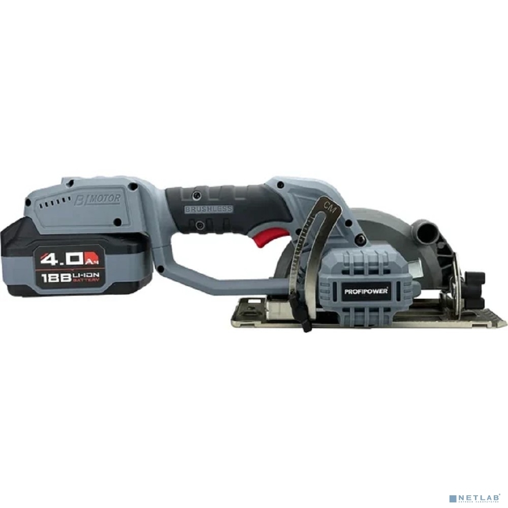 Аккумуляторная бесщеточная циркулярная пила PROFIPOWER DHS-20B (20В,Li-ion-1шт,4.0Ач,140мм,6700об/мин,З/У,в коробке) [E0188M1]