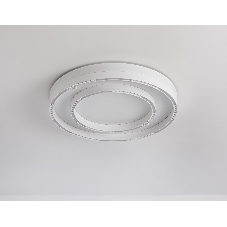 Потолочный светодиодный светильник Ambrella light FL5821 WH белый 55W 3000K/4200K/6400K D600*75 (без ПДУ)