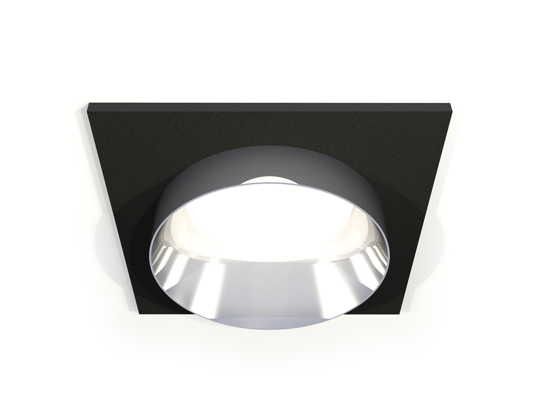 Комплект встраиваемого светильника Ambrella light XC6521022 SBK/PSL черный песок/серебро полированное MR16 GU5.3 (C6521, N6132)