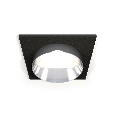 Комплект встраиваемого светильника Ambrella light XC6521022 SBK/PSL черный песок/серебро полированное MR16 GU5.3 (C6521, N6132)
