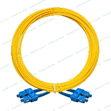 Патч-корд волоконно-оптический ExeGate FC-D-9-SC-SC-5M-LSZH (Шнур ВО SM 9/125 (OS2/G.652.D), SC/UPC-SC/UPC, Duplex, LSZH, 5м)