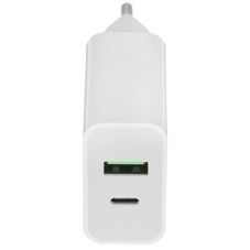 Сетевое зарядное устройство BQ Charger 20W2A01 (2 ports Type-C + USB, PD+QC3.0, 20W) белый