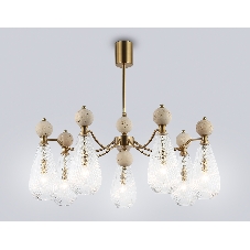Люстра Ambrella light LH53287/7 BS/CL латунь/прозрачный E14*7 max 40W D815*900
