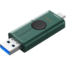 Флешка USB Kingston DataTraveler Duo (DTDEG2/256Gb), 256Gb, USB3.2/Type-C, R/W 150/60, зеленая