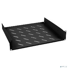 Полка Cabeus, консольная, 2U, 400 мм Г, для шкафов и стоек, черный