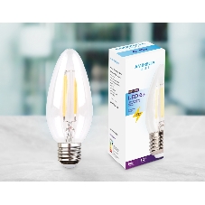 Лампа светодиодная Ambrella light 202220 Filament LED C37-F 6W E27 4200K (60W)