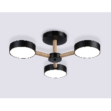 Светильник Ambrella light FL4823/3 BK черный 3000K-6400K 40W D580*160 (ПДУ ИК)