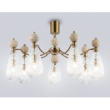 Люстра Ambrella light LH53287/7 BS/CL латунь/прозрачный E14*7 max 40W D815*900