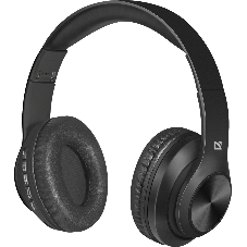 Беспроводные/проводные наушники Defender FreeMotion B552 черный, накладные, Bluetooth + проводной, складная конструкция, до 5 ч