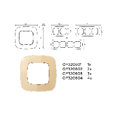 Рамка OMEGA Radian (Шампань Стекло органическое) 4-ая OF320604