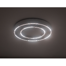 Потолочный светодиодный светильник Ambrella light FL5821 WH белый 55W 3000K/4200K/6400K D600*75 (без ПДУ)