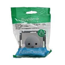 Механизм розетки 1-м СП AtlasDesign без заземл. 16А белый, SchE ATN000141