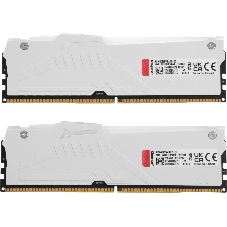 Оперативная память Kingston Fury Beast, DDR5, 32Gb (2x16 Gb), 6400 MHz, CL32, радиатор, RGB, белый