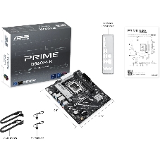 Материнская плата ASUS PRIME B860M-K, LGA 1851, Intel B860, 2xDDR5, 4xSATA, 2xM.2, 1xPCIe 4.0 x16, 2xPCIe 4.0 x1, 1xHDMI, 1xDP, 1x 2.5Gb LAN, 1xUSB-A 10Gbps, 3xUSB-A 5Gbps, 3xUSB-A 2.0, 3x3.5 мм, 7.1, mATX