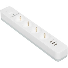Сетевой фильтр Гарнизон 2.0 Мультипорт EPS-4-U3-W-4, 4 р, 10А, 3xUSB, 4 м, ур.защиты 2+, белый, пакет