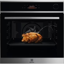 Духовой шкаф электрический Electrolux LOE8P39X с конвекцией, сенсорное управление,объем 72 л, 11 режимов, автопрограммы, очистка пиролитическая, 3 стекла в дверце, направляющие проволочные+Телескопические направляющие TR2LV, термощуп,нержавеющая сталь