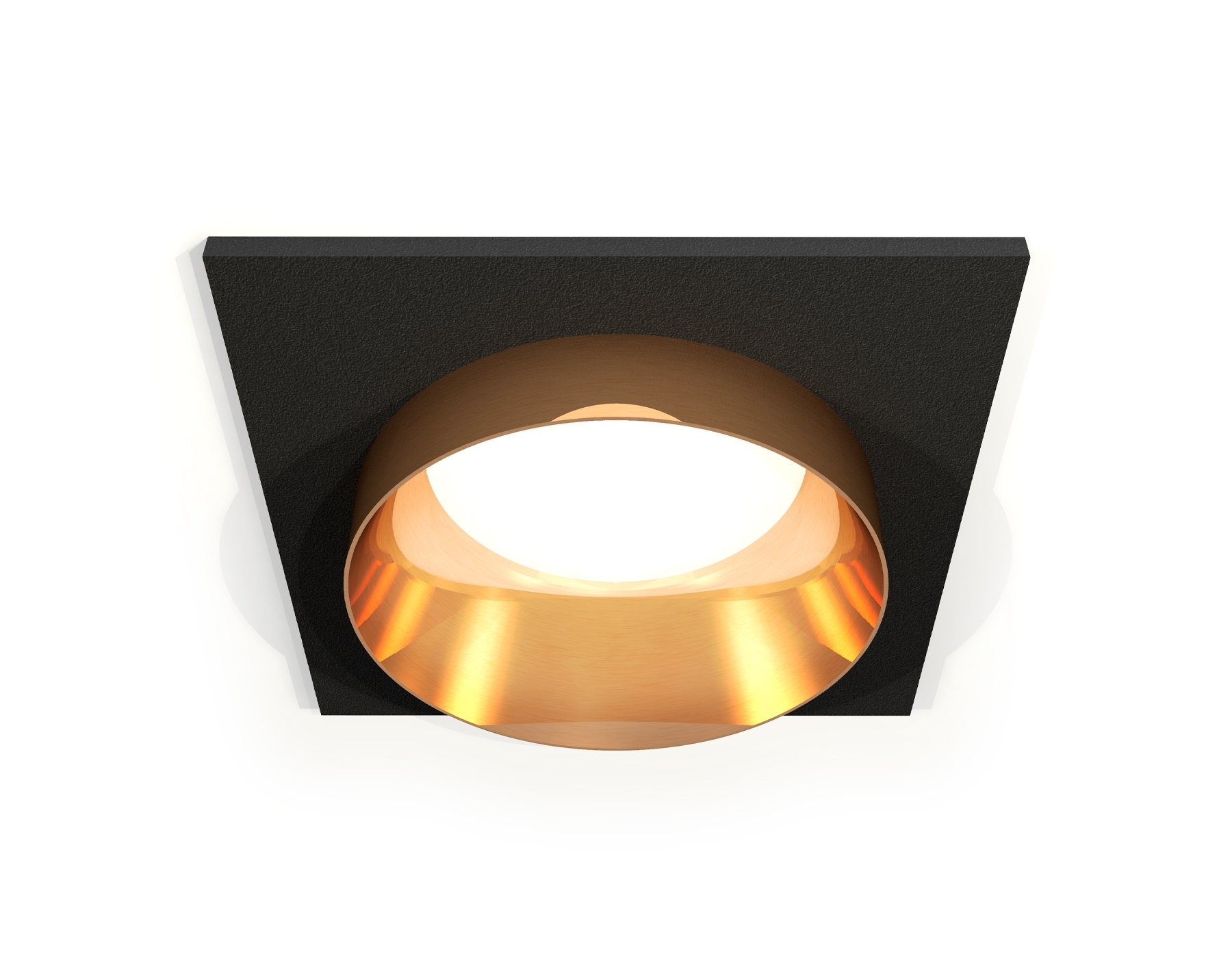 Комплект встраиваемого светильника Ambrella light XC6521024 SBK/PYG черный песок/золото желтое полированное MR16 GU5.3 (C6521, N6134)