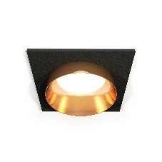 Комплект встраиваемого светильника Ambrella light XC6521024 SBK/PYG черный песок/золото желтое полированное MR16 GU5.3 (C6521, N6134)