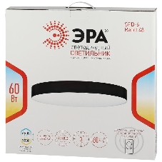 Светильник потолочный светодиодный ЭРА Relict 48 Pult SPB-6-60-RC BK с ДУ 60W 3000-6500K Черный