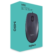 Мышь проводная Logitech M90 черный/серый, 1000 dpi, USB, кнопки - 3