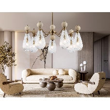 Люстра Ambrella light LH53287/7 BS/CL латунь/прозрачный E14*7 max 40W D815*900